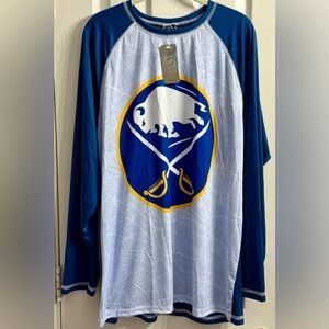 NEW Buffalo Sabres Calhoun NHL Hockey Long Sleeve Shirt Mens XL Blue Lightweight